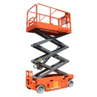 Plateforme élévatrice à ciseaux hydraulique en acier au manganèse à prix direct, OEM ODM, personnalisable, à roulement fluide et autopropulsée