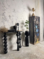 Armoire à seau peinte à la main de style gothique bizarre Meuble d'art personnalisé Décoration intérieure Armoire verticale avec tiroirs