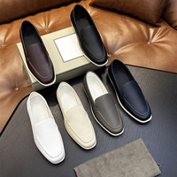 Mocassins de luxe en cuir véritable pour hommes, style Old Money, chaussures décontractées à enfiler