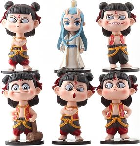 Creazione artigianale squisita Nezha Ao Bing in PVC resina Action Figure Set 6 pezzi Display e collezione modello ODM personalizzabile - Product Image 1
