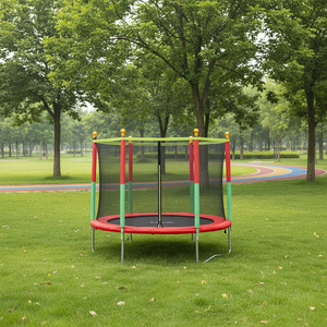 Mini trampoline rond avec filet de protection pour enfants, usage domestique, modèle <span class=keywords><strong>Kaluen</strong></span> K-45, capacité 70 kg, trampolines intérieurs/extérieurs, parcs d'attractions - Product Image 6