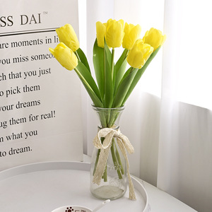 YOPIN-7765 Hot Selling Wholesale High-quality Artificial <strong>Tulip</strong> Fabric Real Touch Handle Bundle Home Dining <strong>Table</strong> Decoration - Product Image 6