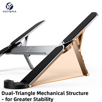 Support portable pour ordinateur portable en aluminium, pliable, réglable sur 6 niveaux, antidérapant, dissipation de chaleur, support pour tablette PC, ordinateur portable
