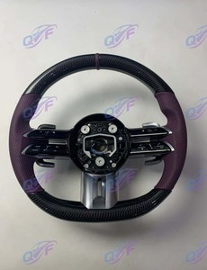 Volante de Cuero y Carbono Personalizado para <span class=keywords><strong>Benz</strong></span>, Modificación Personalizada, Volante de Coche Mejorado, Bandeja para Volante de Coche - Product Image 6