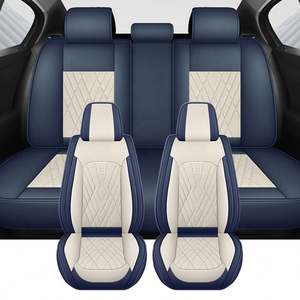 Housses de siège de voiture en cuir respirant, ensemble complet de 5 places, universelles, protection contre toutes les intempéries, accessoire, ensemble complet de 5 places, respirant - Product Image 2