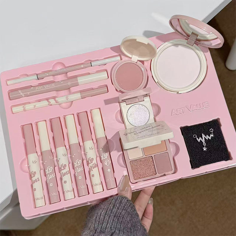 Art Value Makeup Kit - Complete Gift Set with Two-Tone Mirror