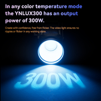Lumière vidéo LED RGB Yongnuo YNLUX300, 2000k-10000K, bicolore, contrôle par application pour la diffusion en direct, l'enregistrement photo et vidéo par Aputure