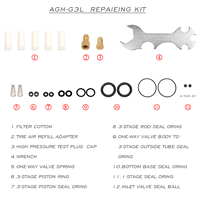 Pompa Tangan PCP AGH-G3L Dry-Pac Kit 4500Psi/30Mpa Filter Kelembapan Oli Pengisian Udara Paintball Scuba Diving Paintball