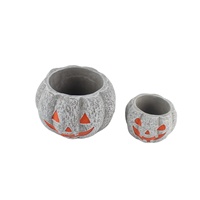 Pot de fleurs en ciment fait main en forme de citrouille, écologique, taille personnalisable pour usage en jardin