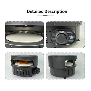 야외 휴대용 미니 가스 구동 12인치 회전식 가스 피자 오븐 (축구 팬존 파티용) - Product Image 6