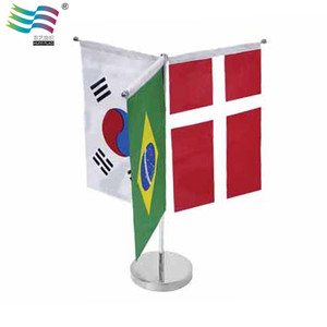 Gahumi Fanions Poteau en bois et support de table Taille drapeau national - Product Image 2