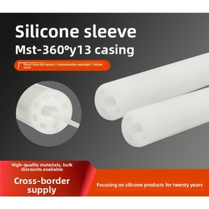 Tubo de silicona redondo, funda de silicona redonda, tubo de silicona flexible sin amarilleamiento, forma aleatoria - Product Image 1