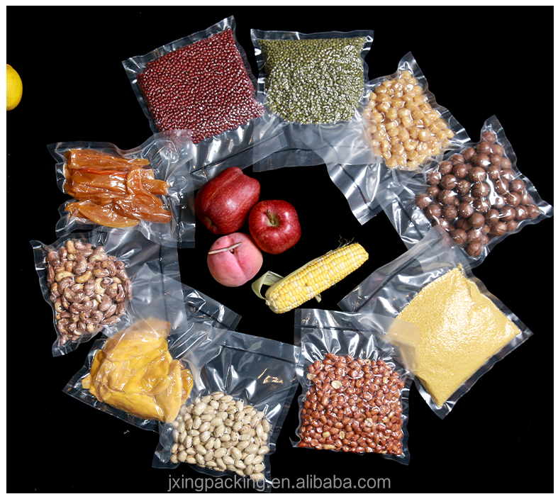 El nilón del bolso de vacío del grado del acondicionamiento de los alimentos del plástico transparente empaqueta el bolso de alta calidad del sellador del vacío para la comida