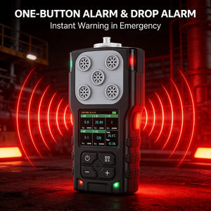 Detector de Gás Portátil 5 em 1 com Bomba de Sucção e Sensores de Gás Configuráveis para Segurança Industrial - Product Image 4