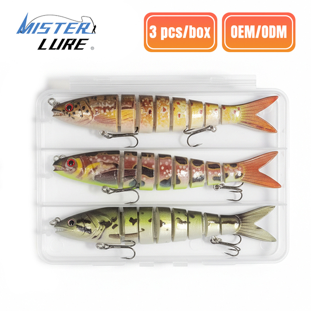 MISTER LURE 3pcs/box 19.8g 135mm  Swimbait Jointed Bait  Needle Making Machine Oem Hard Lure Pencil Fishing Lures