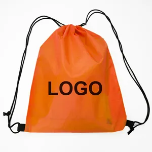 กระเป๋าเป้สะพายหลังแบบหูรูดทำจากโพลีเอสเตอร์210D