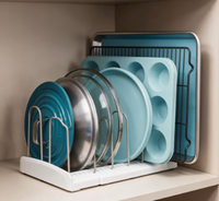 Support de rangement réglable pour couvercles de casseroles en fer, support de cuisine multifonctionnel créatif pour couvercles de casseroles, planches à découper et plateaux de cuisson