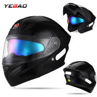 Casque de moto intégral YEBAO Predator, taille unique, double visière, coque ABS, homologué DOT, design graphique, fermeture rapide, neuf