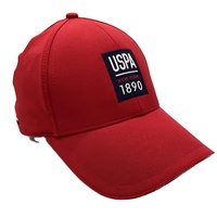 Casquettes de baseball pour hommes personnalisées à 6 panneaux, logo structuré rouge en relief, séchage rapide, sport, 100% polyester, broderie à la main