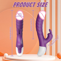 Leistungsstarker Rabbit-Vibrator-Dildo für Frauen, Dual-Vibration, G-Punkt-Klitoris-Stimulation, Masturbator, Vaginalmassagegerät, Sexspielzeug für Erwachsene