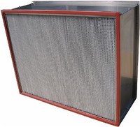 Filter Udara HEPA Kompak H13 Suhu Tinggi dengan Rangka SUS dan Pemisah Aluminium hingga 250 Derajat