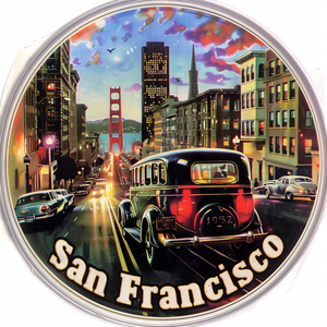 Alta calidad personalizado Popular 2d 3D Metal americano San Francisco imanes de nevera regalo de recuerdo imán de nevera - Product Image 5