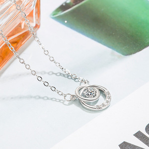 Sterling Silver Fashion Jewelry Pendent Necklaces Cadena De Diamantes Bisuteria Lujo Piedra - Product Image 3