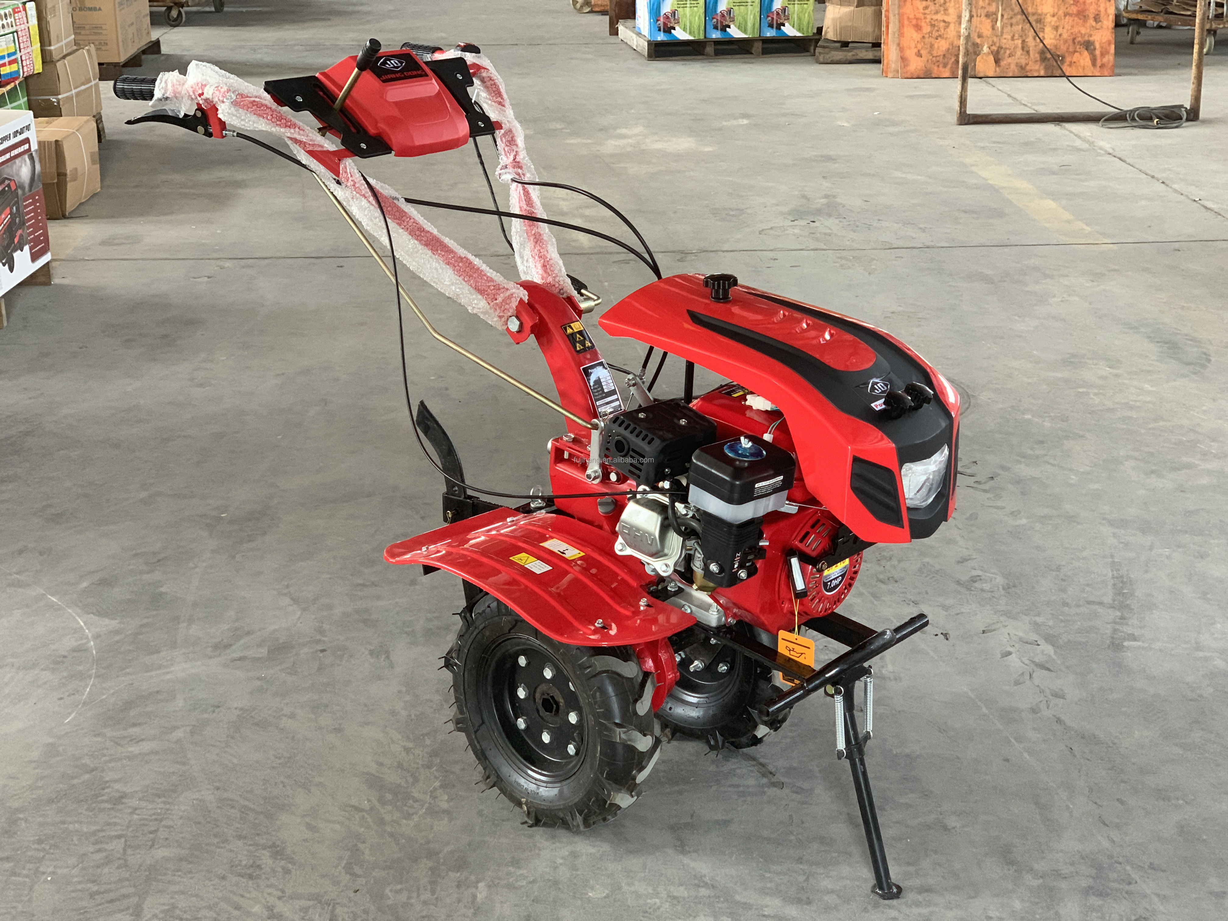 日本製オリジナルエンジン7馬力ガソリンミニ耕運機ロータリー5速耕運機
