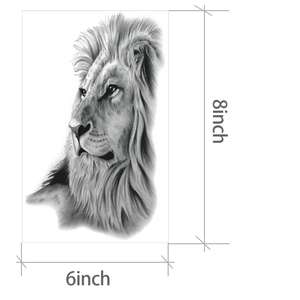 Adesivi per Tatuaggi Temporanei Grandi con Motivi Tribali, Aquila, Gufo, Lupo, Tigre, Drago, Leone, Impermeabili per Uomini e Donne - Product Image 6