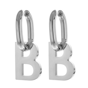 ODM-pendientes De Acero inoxidable con letras <span class=keywords><strong>B</strong></span> para mujer, Aretes, joyería - Product Image 6