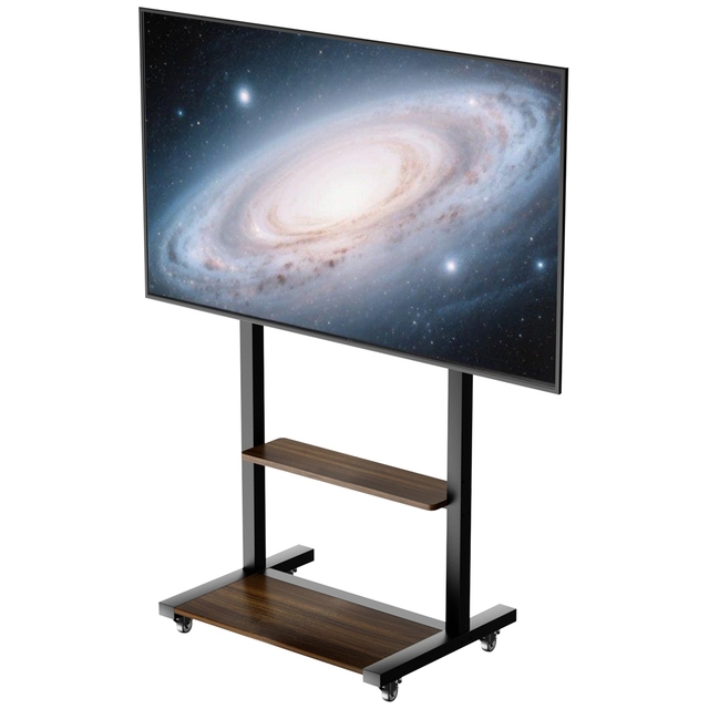 Mobile TV Floor Mount Stand Cart for 40-100 LCD LED Flat Screen with Lockable Wheels