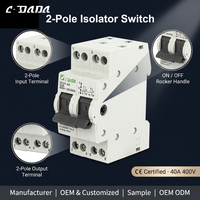 Disjoncteur micro-commutateur série SF CDADA 230V 2P 125A 400V pour installation sur rail DIN