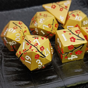 2025 nouveau Design 7 pièces ensemble belle fleur dés élégant Floral métal dés ensemble multi-faces pour RPG et <span class=keywords><strong>jeux</strong></span> <span class=keywords><strong>de</strong></span> <span class=keywords><strong>société</strong></span> - Product Image 4