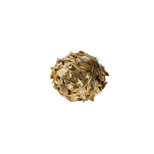 Feuilles de saule en rotin artificiel, dorées et argentées, en relief, pour décorations de couronnes, accessoires pour cheveux DIY, fournitures artisanales - Product Image 1