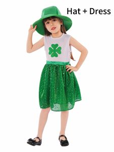 HIPPO ENFANTS St. Patricks Day Tenues pour Garçons Filles Vert Shamrock Costume Ensemble Manches Longues Gentleman Costume - Product Image 4
