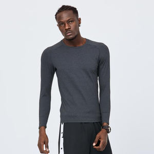 Compression Fit Durable Fabric <b>Mens</b> Long Sleeve Shirt For Daily Wear With Top Choice For Fitness - Product Image 3