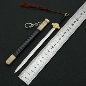 Xianjian Qixiaotian Produits dérivés du jeu Wine Ghost 22cm Accessoires de cosplay Porte-clés épée <span class=keywords><strong>Cadeau</strong></span> Mini épée de samouraï Objet d'art <span class=keywords><strong>en</strong></span> alliage - Product Image 5