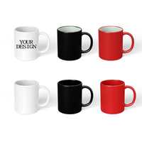 Tasses à café blanches simples de 11 oz avec impression personnalisée par sublimation, changement de couleur, mug en céramique magique blanc à sublimer