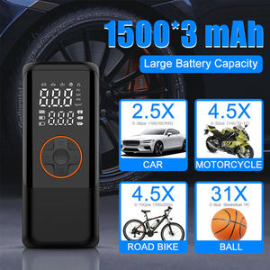 Pompe à air électrique ABS 12V/11.1V en gros avec manomètre numérique et lumière d'urgence – <span class=keywords><strong>Gonfleur</strong></span> de pneus portable pour usage domestique et automobile - Product Image 1