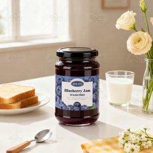 Botella de Vidrio Redonda Hermética para Alimentos al por Mayor, 370 ml, Tarro de Almacenamiento de Vidrio Transparente para Mermelada y Miel con Tapa de Rosca - Product Image 3