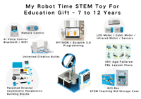 Kit de Robótica Educativo STEM 200 en 1, Juguetes de Construcción, Programación Scratch, Kit de Aprendizaje Escolar Perfecto para Niños