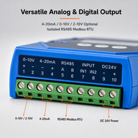 Transmetteur de cellule de charge à montage sur rail DIN GT209 avec affichage LED 5 chiffres, convertisseur de signal de jauge de contrainte RS485 Modbus RTU