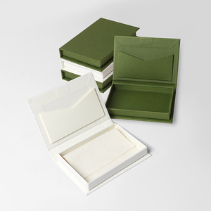 Customizable 12*8.5*2cm Book-Shape Jewelry <b>Box</b> <b>Rings</b> Earrings Pendants Jewelry <b>Box</b> with Creamy Pouch for Wedding Engagements - Product Image 6