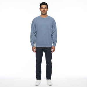 Sudadera Personalizable Negra con Hombros Caídos y Cuello Redondo, Sudadera Extra Grande con Estampado Personalizado - Product Image 1