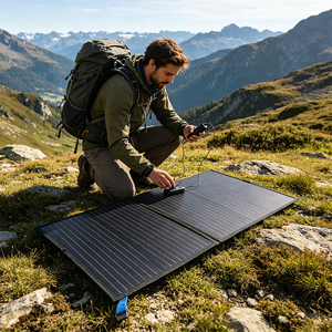 75W Monocrystalline Foldable Solar Panels IP65 Waterproof Portable Lightweight Charger for RV Camping Off-Grid Power Station - Product Image 2
