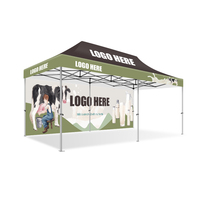 Robustes Wasserdichtes Umweltfreundliches Großes Faltbares Zelt Pavillon Beste Qualität Personalisiertes Logo Bedrucktes Dach Vordach 10x20ft Pavillon