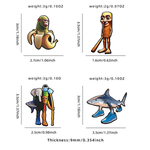 Badges en émail souple UV personnalisés en gros, motifs de personnages de mèmes surrealistes, épingles en zinc lavables, fabrication directe d'usine, OEM ODM en stock - Product Image 2