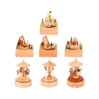 Offre Spéciale – Boîte à Musique en Bois de Qualité Export, Créative, Huit Sons, Carrousel Fille Dansante, Décoration Artisanale pour la Maison, à Remonter