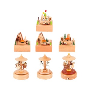 Caja de Música de Madera de Calidad de Exportación en Oferta, Carrusel Creativo de Ocho Tonos con Bailarina de Ballet, Decoración Artesanal para el Hogar, de Cuerda - Product Image 1