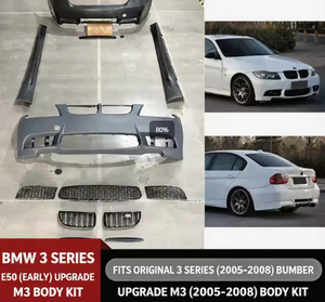 Kit de Parachoques Auron para BMW Serie 3 E90, Estilo Parrilla con Recortes para Faros Antiniebla, Atornillable, Nuevo Juego Completo - Product Image 2